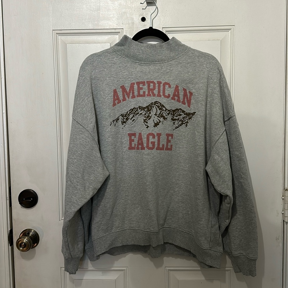 American Eagle Outfitters Graphic mock Neck  sweatshirt